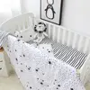 cartoon black Star pattern cotton cute baby bedding cover crib pillow shams 3 piece set