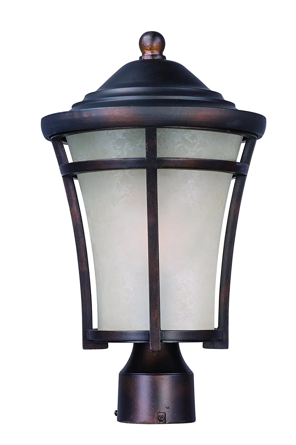 Dry Safety Rating GU24 Fluorescent Bulb Maxim 85167GFCO Balboa VX EE 1-Light Outdoor Hanging Glass Shade Material Golden Frost Glass 100W Max. Copper Oxide Finish 1150 Rated Lumens Standard Dimmable