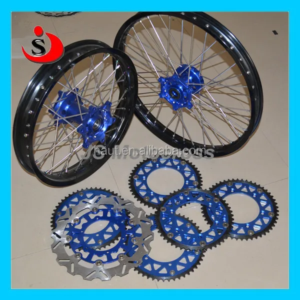 wheel, brake disc and sprocket