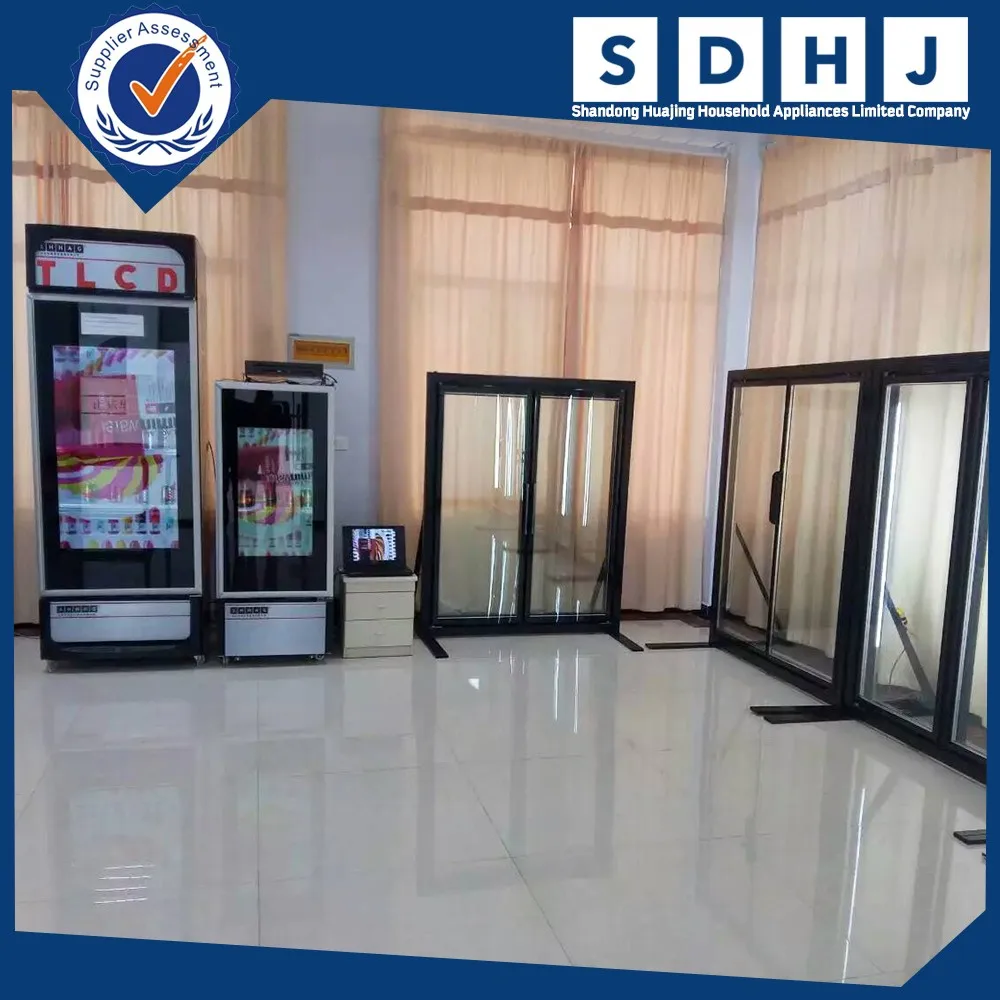 Transparent LCD refrigerator freezer fridge, with touch screen and advertise display function