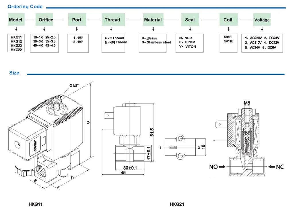 Miniature 1/8'' Inch Flow Control Water Oil Steam Gas 24V Dc Normally Close 3 way solenoid valve 12v 