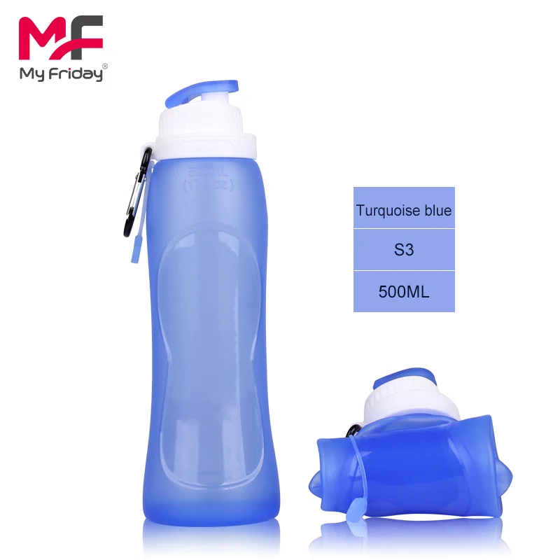 Collapsible Water Bottle Bpa Free Food Grade Silicone Collapsible Water 