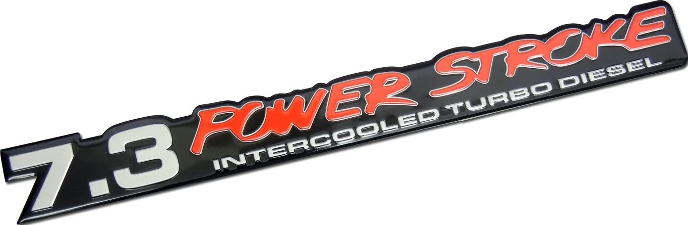 Ford SuperDuty 7.3 PowerStroke Intercooled Turbo Diesel Truck Emblem. 
