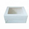 plain white color top with clear window top and base cake boxes