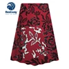Bestway fabric textiles red sequins french lace fabric
