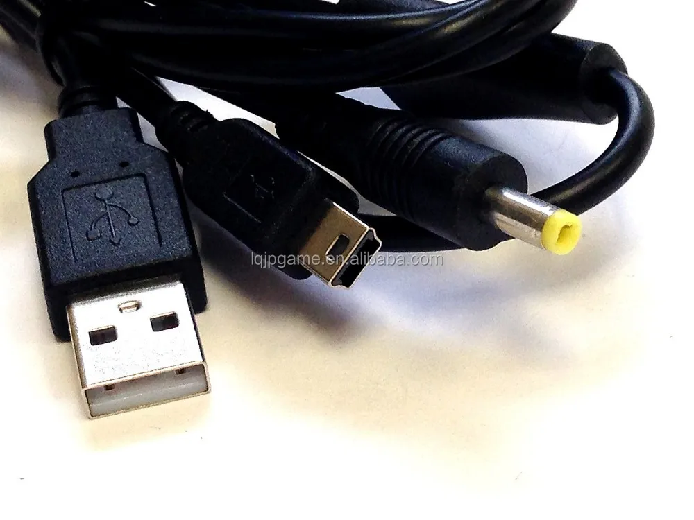 1.2m Dual 2 In 1 Charge & Data Usb Cable For Sony Psp 1000 2000 3000