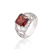 13288 Xuping latest gold crystal Stone Ring designs, costume finger ring for women, red stone ring