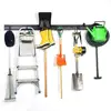Wall Mounted Metal 9 Hooks Tools Hanger Rack