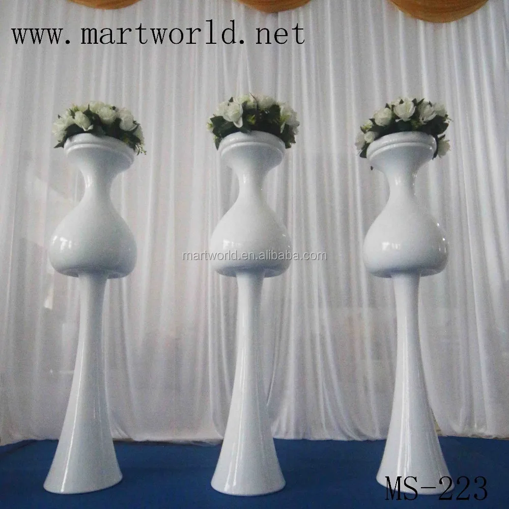 2020 Beautiful Fiber Glass Wedding Vases Columns For Sale Flower