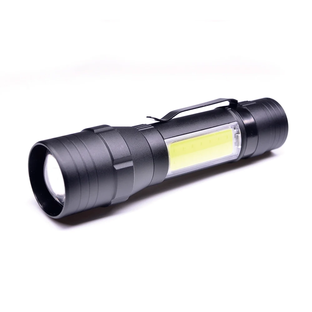 MINI LED Flashlight Zoomable Torch Lamp Waterproof Aluminium Pocket Pen Light