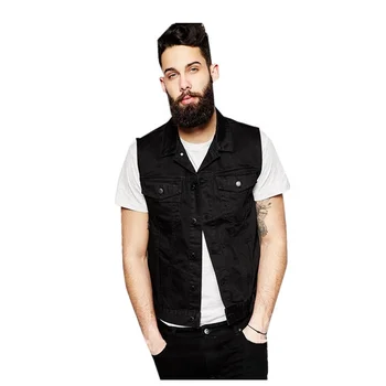 black denim jacket sleeveless mens