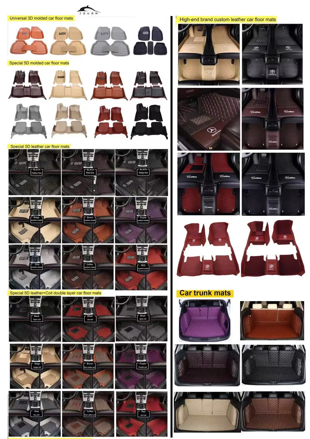 waterproof car floor mat for peugeot 508 leather car floor mat carpet