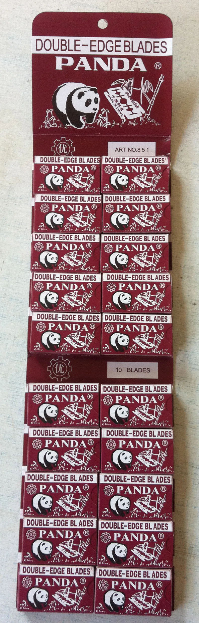 Panda Razor PANDA Double Edge Razor Blades - 10pcs Carbon Steel Safety Razor Blades ...