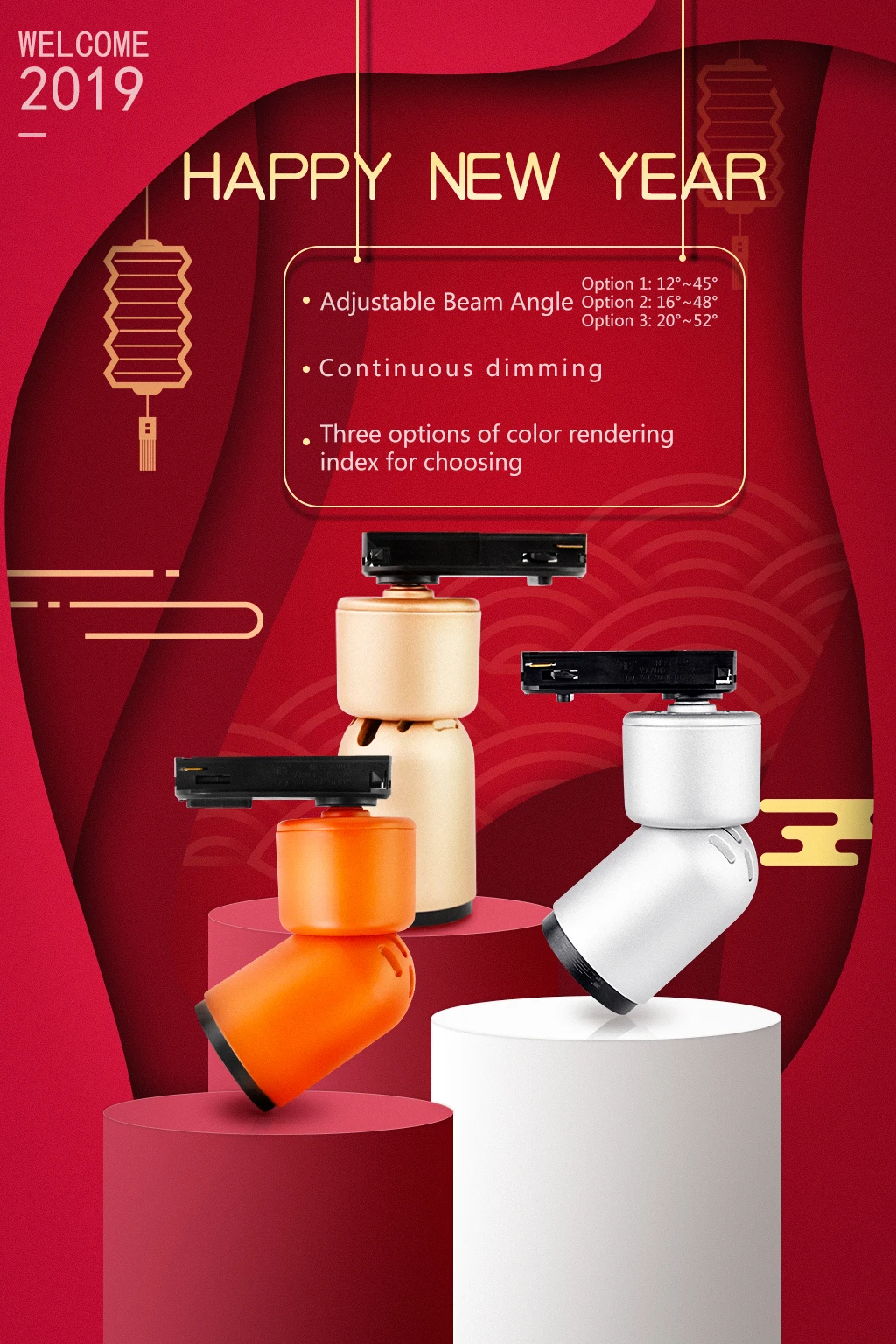 10w dimmable design bedroom ceiling led track spot light for home