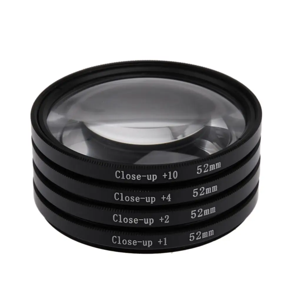 52mm 67mm 72mm 77mm Macro Close-Up Filter Set +1 +2 +4 +10 Lens with Pouch Macro Lens Filter Kit for Canon DSLR Camera