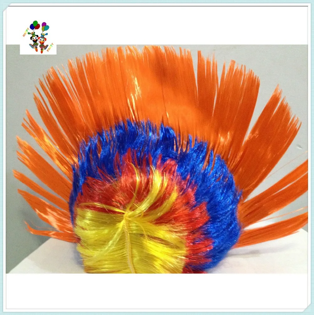 Cheap Synthetic Mullet Custom Multi Colors Team Sports Fan Peruke Wigs