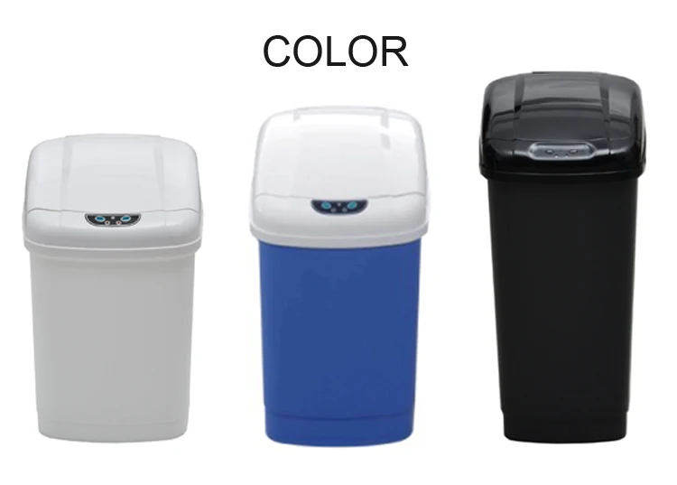 27l Big Size Square Automatic Sensor Plastic Dustbin For Home Kitchen