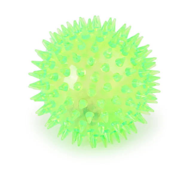7.5 cm diameter Squeaker Dog Ball Thrower Multi- Color Dog Toy Ball dog toy ball with flash