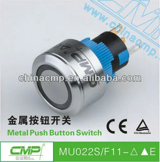 CMP 24V 12V 220V AC/DC ANGEL EYE ring illuminated push button led switch(CMP 22mm Series,CE and TUV approval)