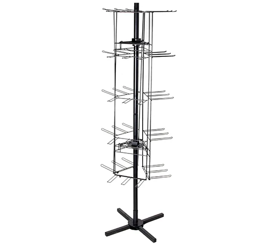 Rotating 3 Layer Wire Counter Prong Display Rack / 18 Peg Accessories ...