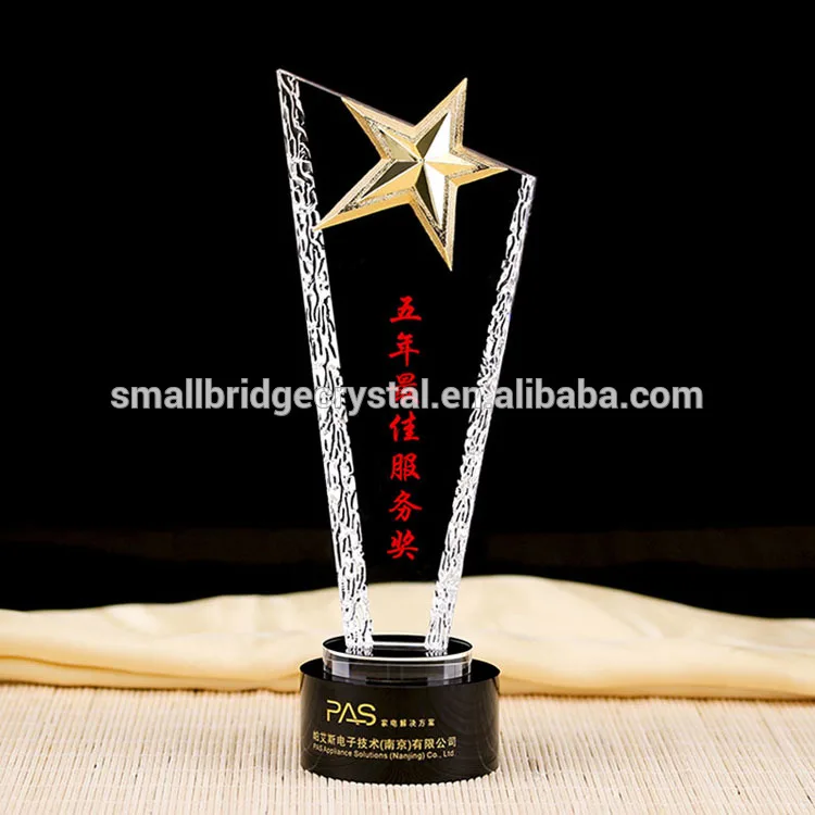 Hot Selling 2023 New Design Customs Metal Star Crystal Trophy details