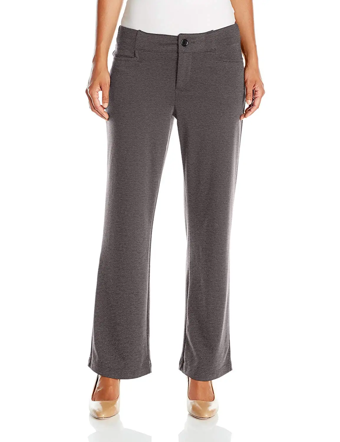 lee riders slim straight leg ponte knit pant