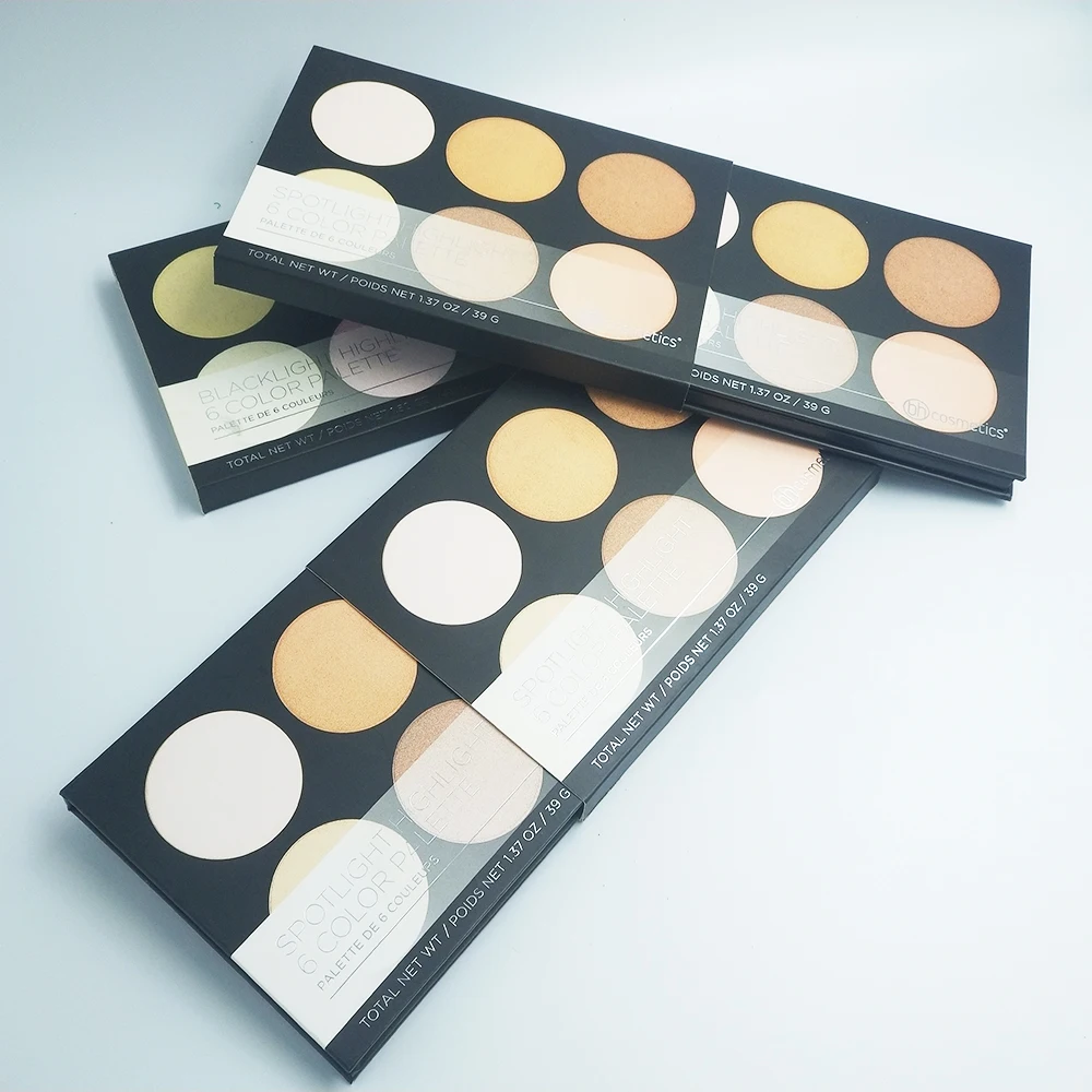 黑色化妆品包装盒纸眼影 palette 盘盒