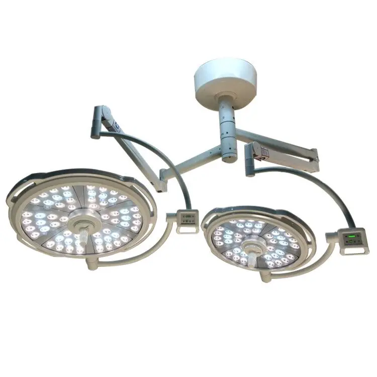 Hospital shadowless light ceiling double arm led surgical lamp