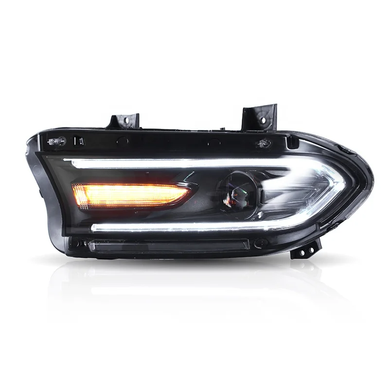 VLAND Wholesales Original Replacement R/T SRT LED DRL Head lights wholesales 2015-UP headlight For Dodge charger