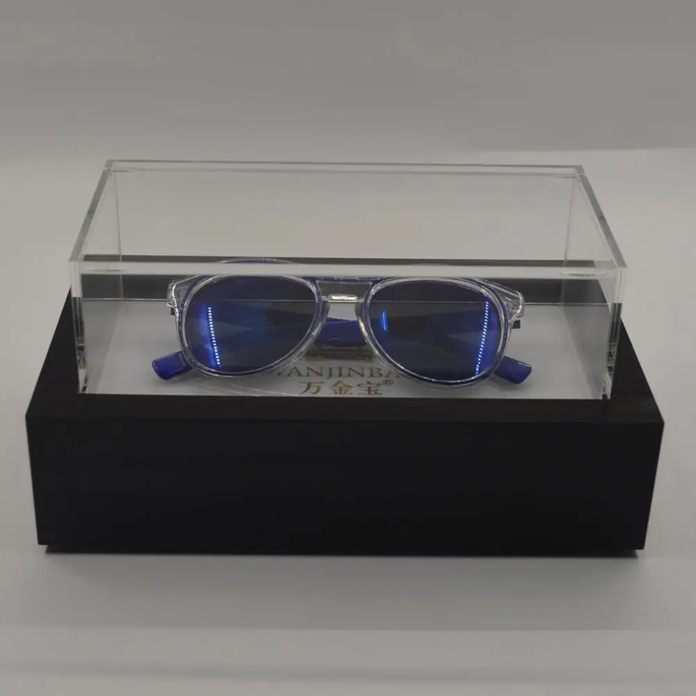 Unique Acrylic Eyewear Glasses Sunglasses Display Case With Led Light