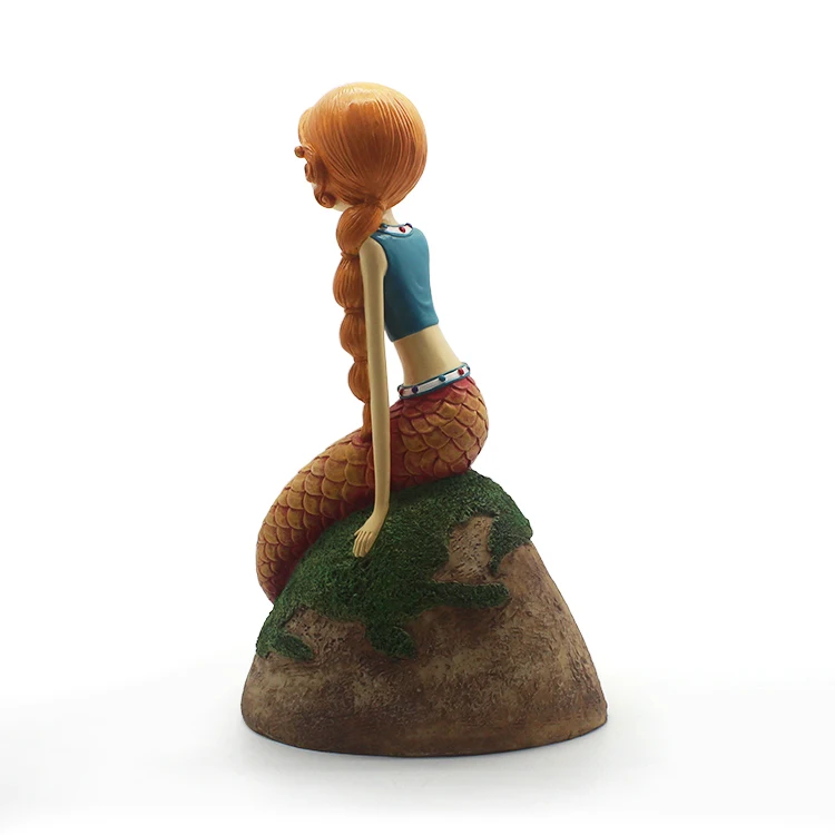 mermaid resin statue