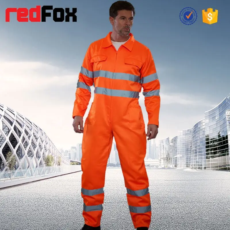 custom reflective workwear coverall safety clothing