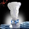 Unique design sandblasting technique crystal crafts glass vase