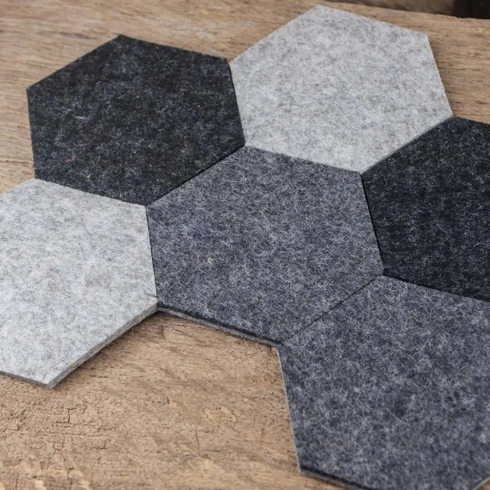 Customized Self Adhesive Needle Punched Nonwoven Felt Hexagonal Carpet