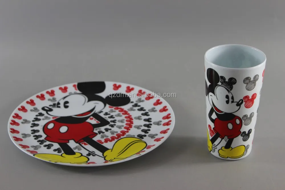 Reusable Melamine Plate And Cup Set For Sale