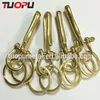 Mens Keychain Brass Hook,Solid Brass Key Ring Belt Hook with Shackle Split Ring