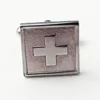 High quality custom design silver square cufflinks