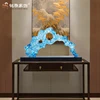 Home deco colorful transparent resin crafts abstract blue sculpture for sales