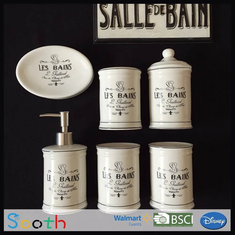 Hot Black And White Ceramic Bathroom Accessories Buy Bathroom
