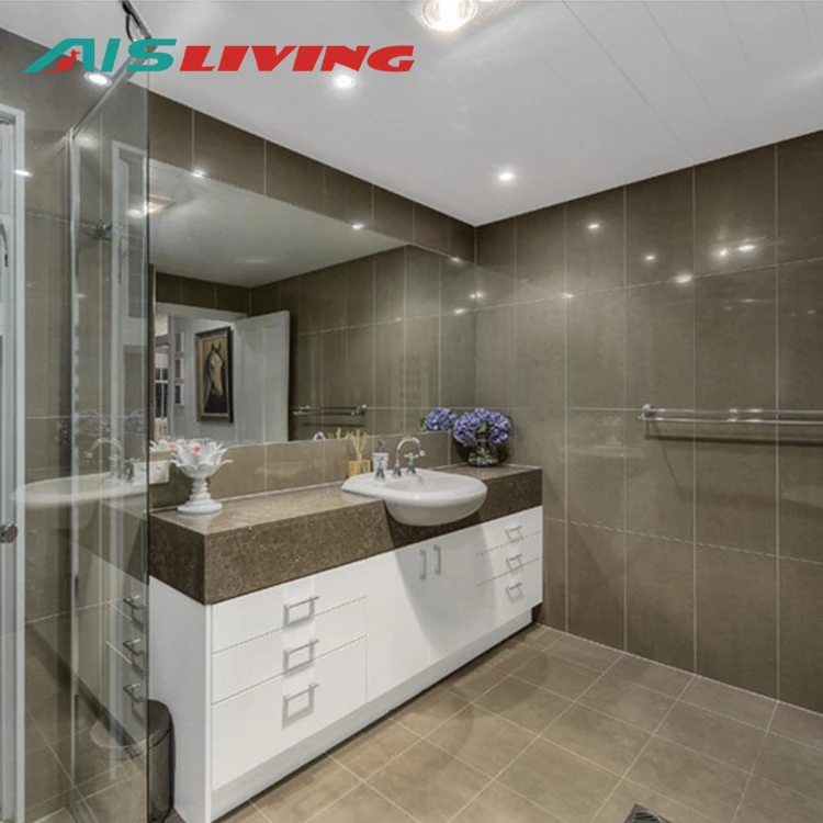 Guangdong China Contemporary Pvc Vinyl Wrap Bathroom Vanity