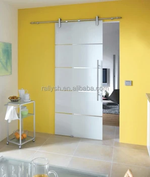 Frameless Glass Wall Mounted Sliding Door Hardware System Ym 07