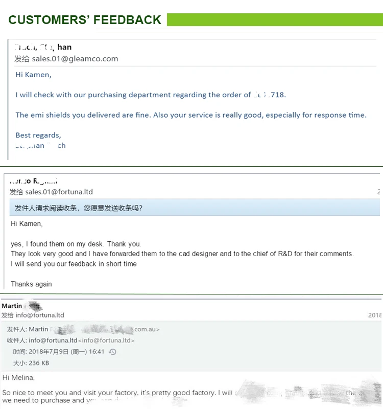 Customers' feedback