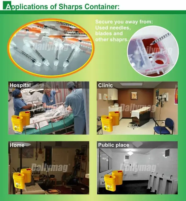 China Manufacturer 5l Biohazard Waste Medical Cardboard Sharps Boxes