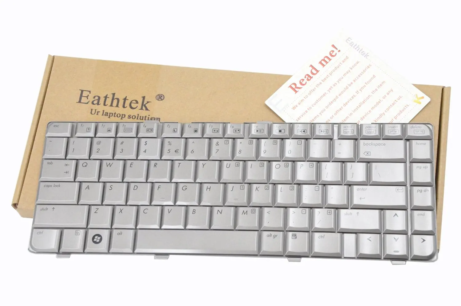 Eathtek New Laptop Keyboard for HP Pavilion DV6000 dv6100 dv6200 dv6300 dv6400 dv6400a dv6500 dv6600 dv6700 dv6800 dv6900 dv6000t dv6000z series Silver US Layout