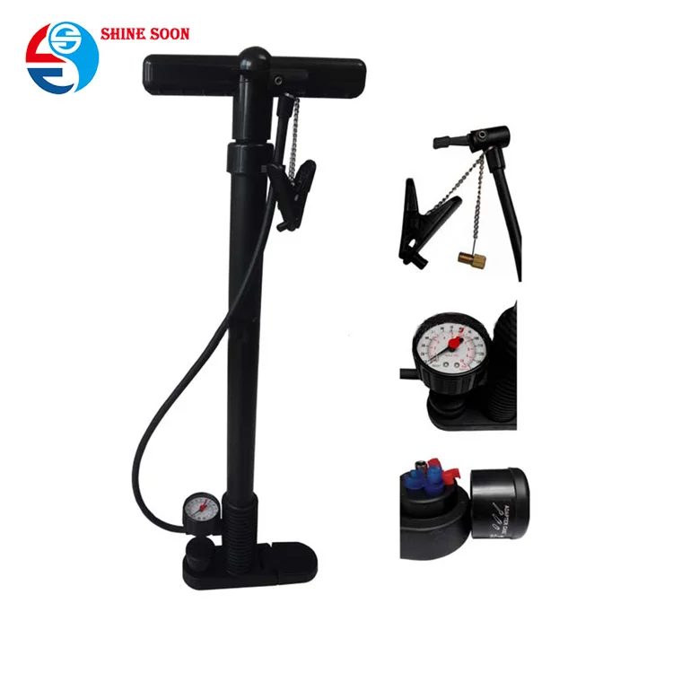 Cnc Aluminum Mini Bicycle Pump Hand Portable Hose High Pressure 230psi Air Pump Schrader Presta