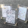 Acrylic Photo Frame with Screw Foots Countertop Plexiglass A5 Picture Display Stand