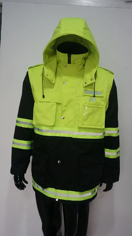 Winter Uniform Jackets Traffic Police Quilted Jacket 100% Polyester ...