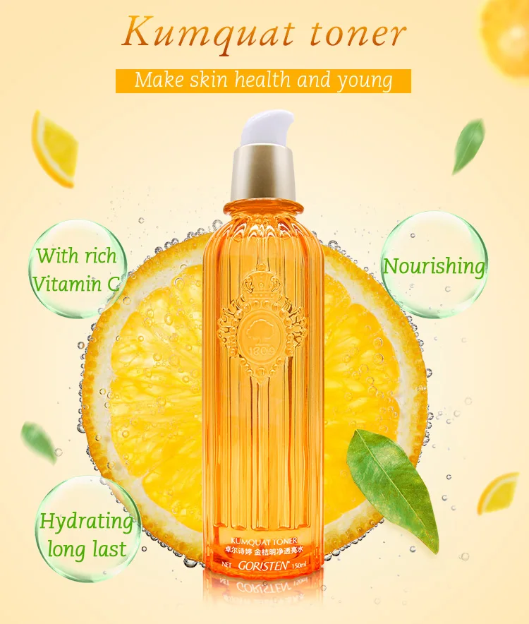 Face use deep hydrating brightening kumquat vitamin C skin toner natural
