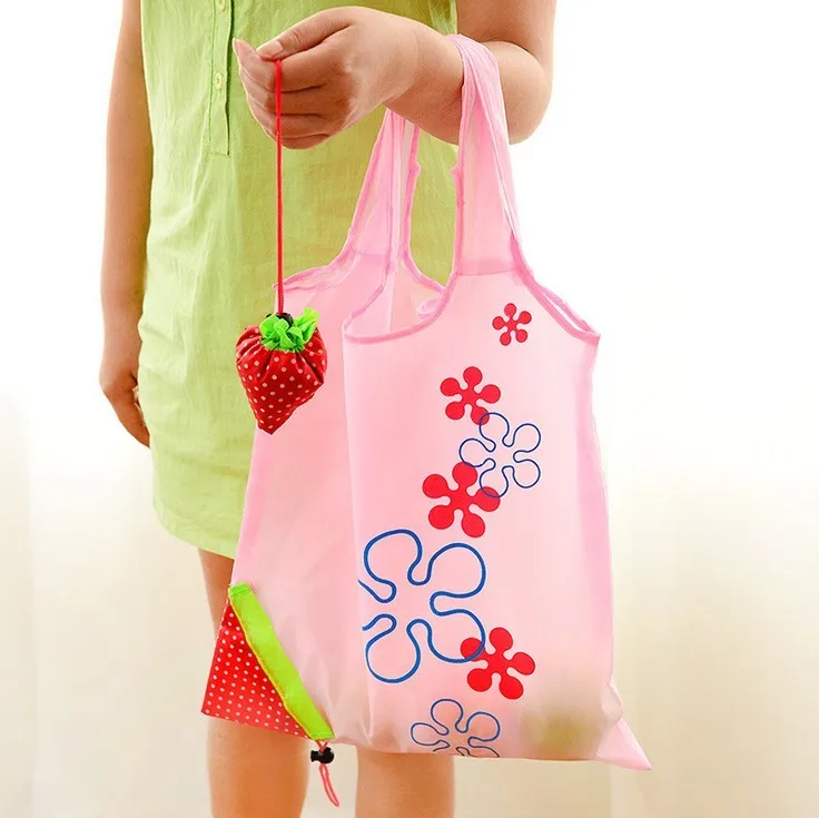 Custom Color And Design Reusable Nylon Polyester Foldable Shopping Bag