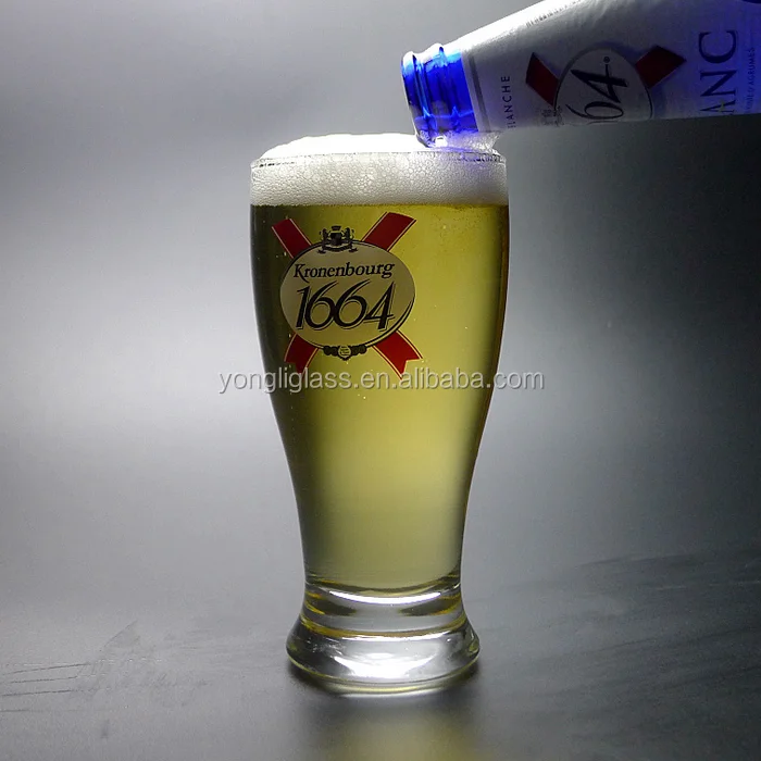 Wholesale fancy beer glassware, Best selling 12oz waist beer glass cup can be customized LOGO for party